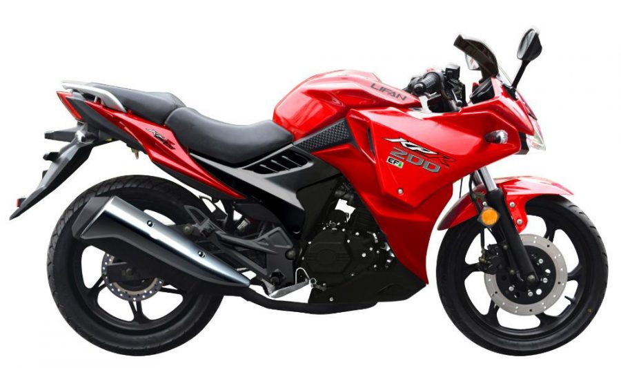 The Red Sport Motorcycle Wins the Race